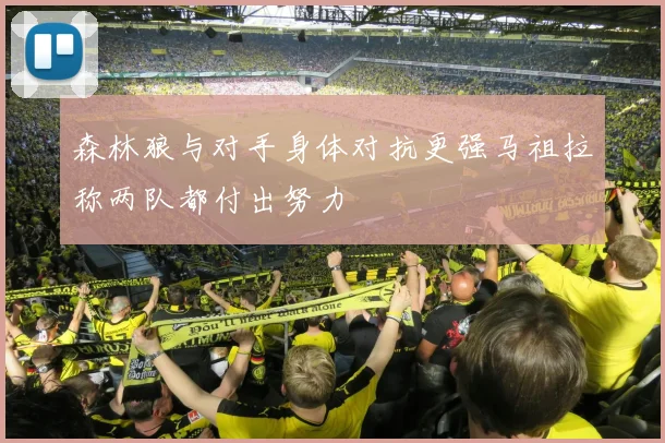 森林狼与对手身体对抗更强马祖拉称两队都付出努力